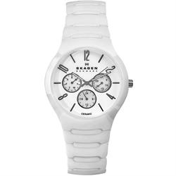 Image of Skagen Ceramic Kollektion, hvidt unisex ur, 817SXWC1